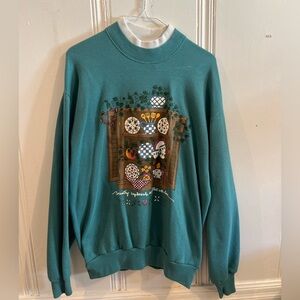 Teal Graphic Men's Sweater